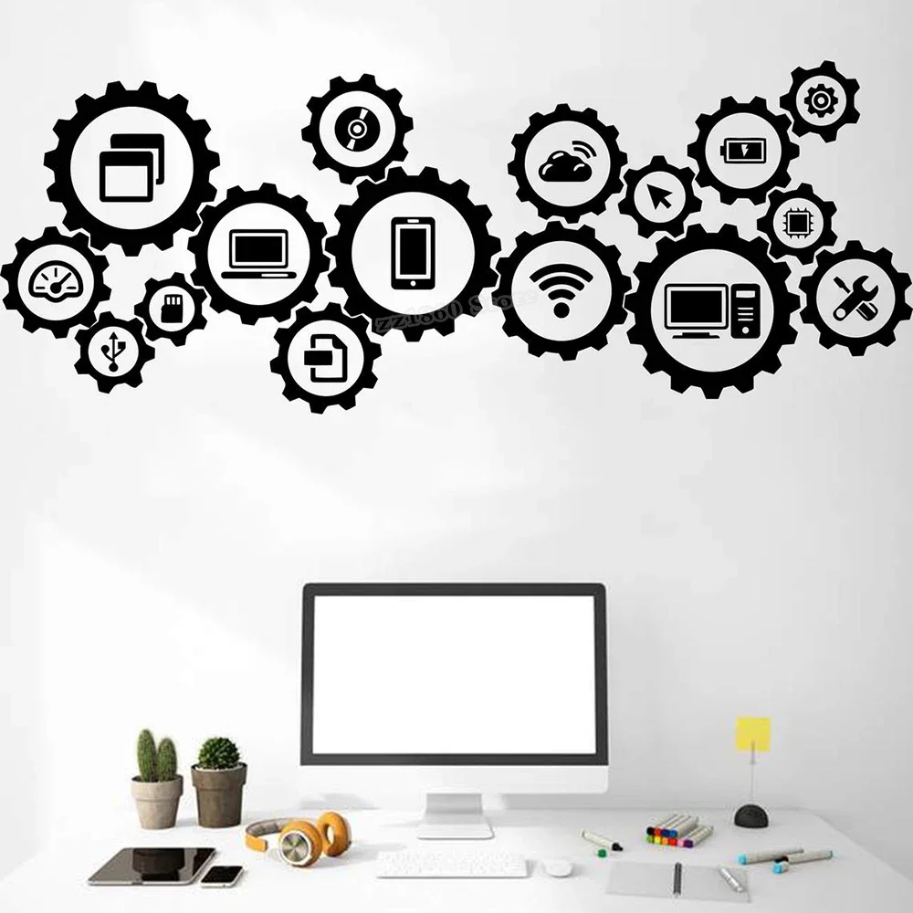 Information Technology Officer - Technology Wall Decal Social Media Information