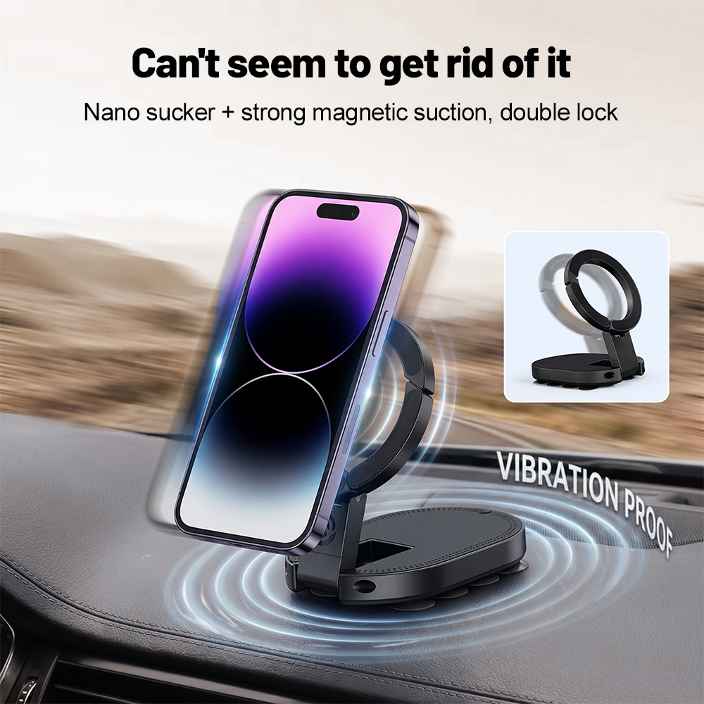 Office Hi Tech - 360° Rotation 3‑In‑1 Suction Cup Magnetic