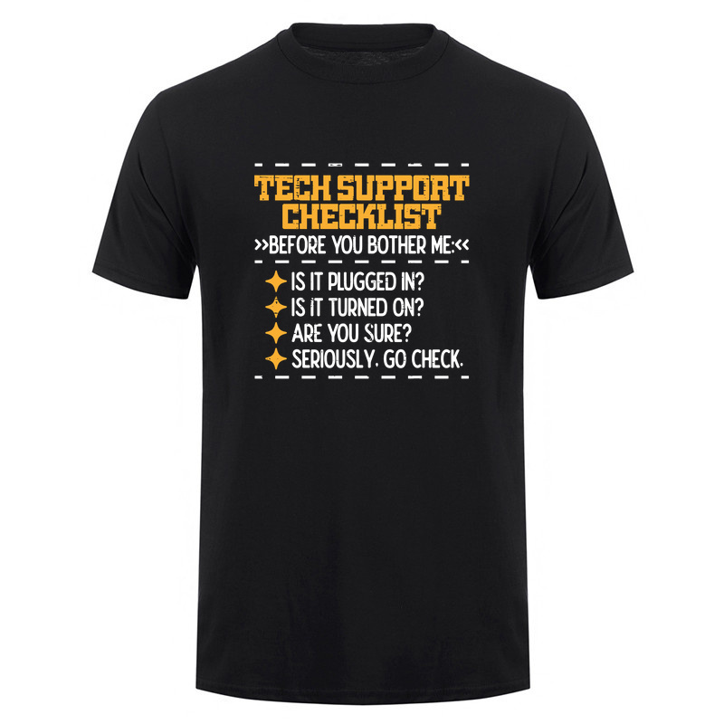 The Office It Tech - Tech Support Checklist Funny IT Computer