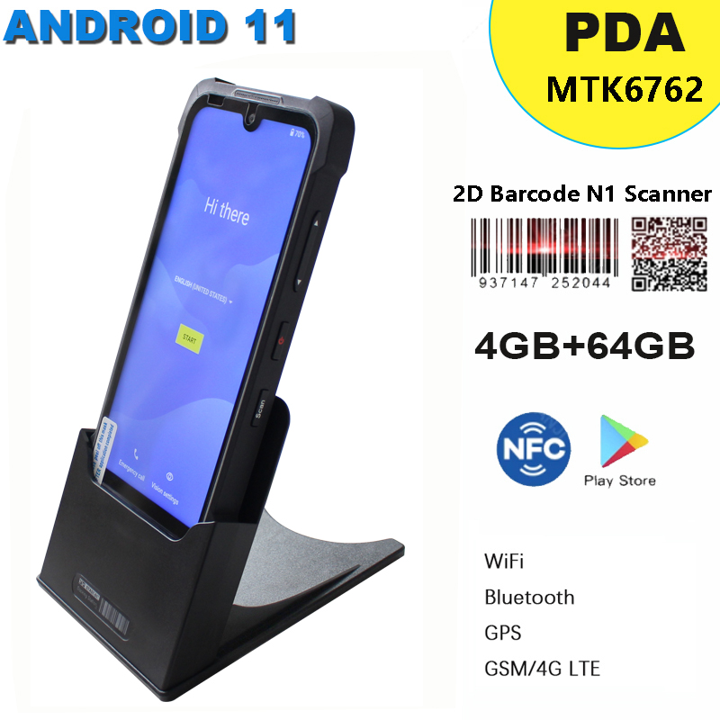 Barcode Scanner 2D - Rugged Android 11 PDA with 4GB+64GB