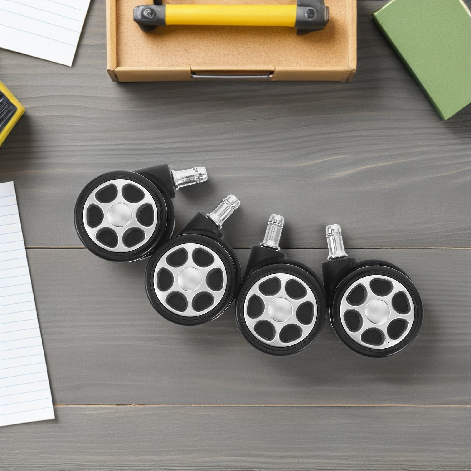 4Pcs 2.5inch Plastic Office Ch - Office Technology ulasan dan harga