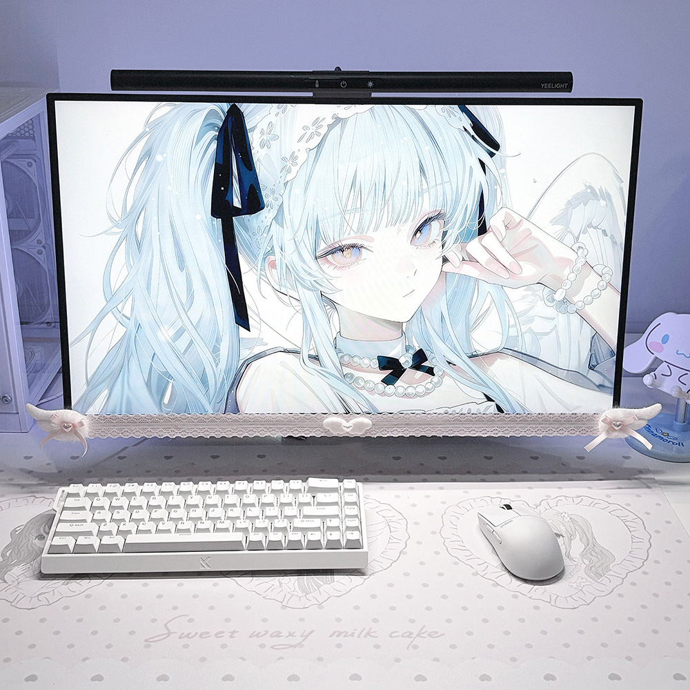 New Screen Decor White Lace Mo - Office Technology ulasan dan harga