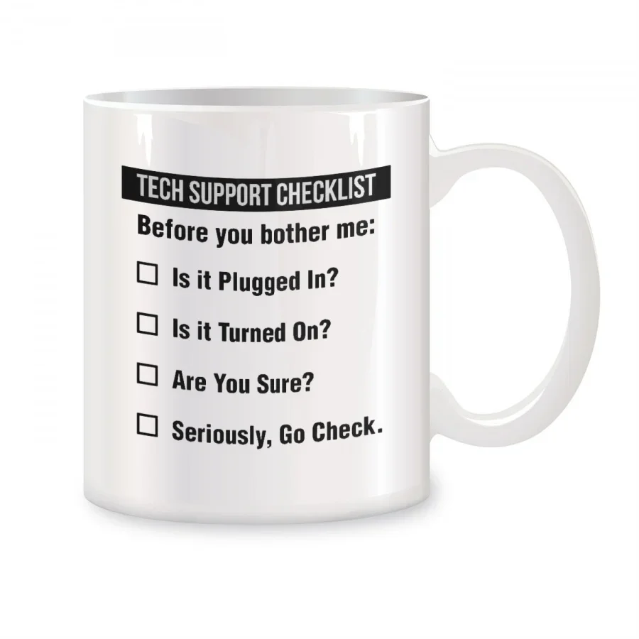 Tech Support Checklist Funny C - The Office It Tech ulasan dan harga