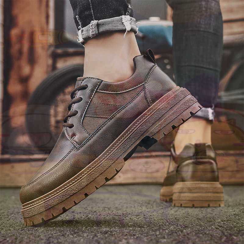 Dark Natural Leather Fashion T - Office Tech For Men ulasan dan harga