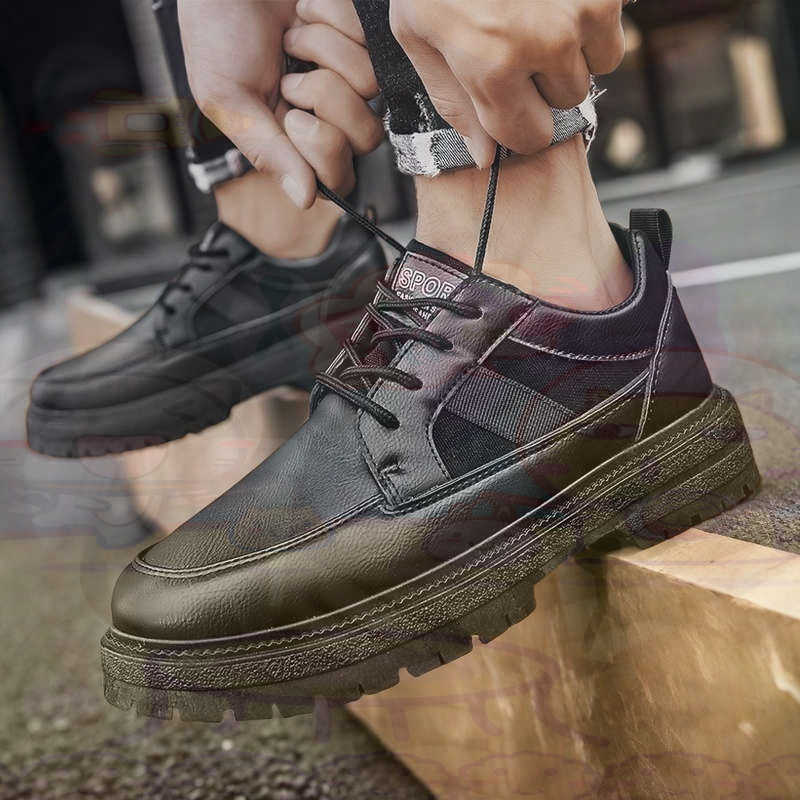 Dark Natural Leather Fashion T - Office Tech For Men ulasan dan harga