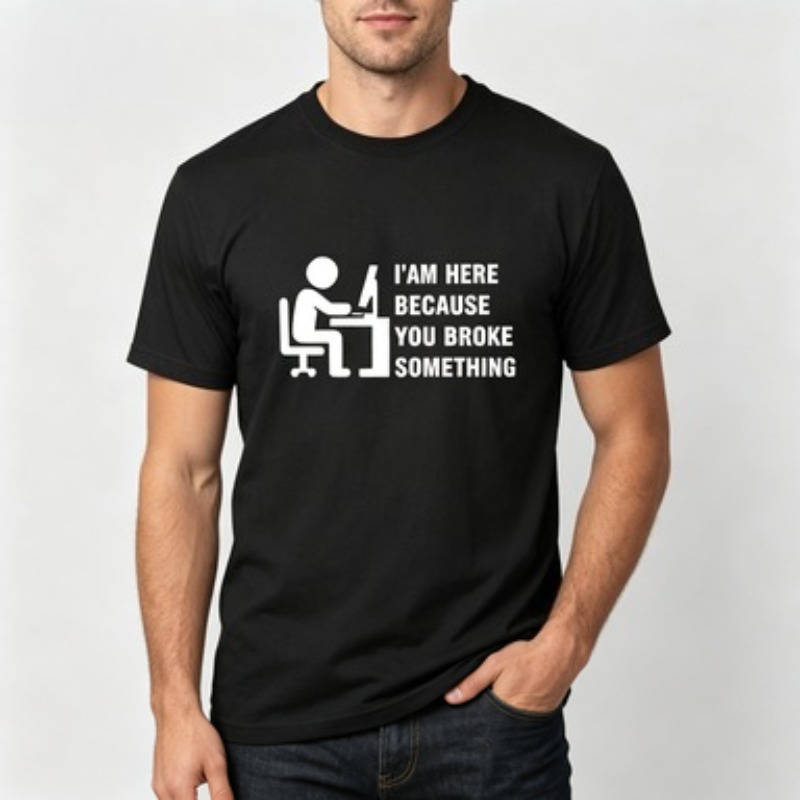 Soft Cotton Men T-shirt Tech S - The Office It Tech ulasan dan harga