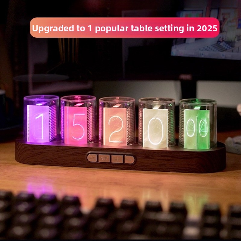 LED Nixie Tube Clock RGB Gamin - Office Tech Set Up ulasan dan harga