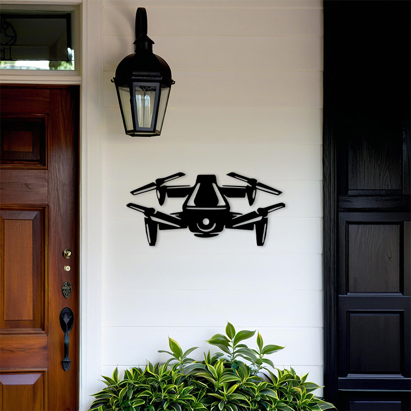 2D Flat Drone Silhouette Metal - Office Tech For Men ulasan dan harga