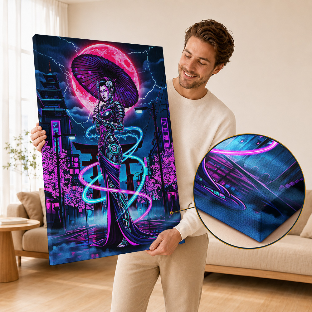 Cyberpunk Canvas Print Poster  - Office Technology ulasan dan harga